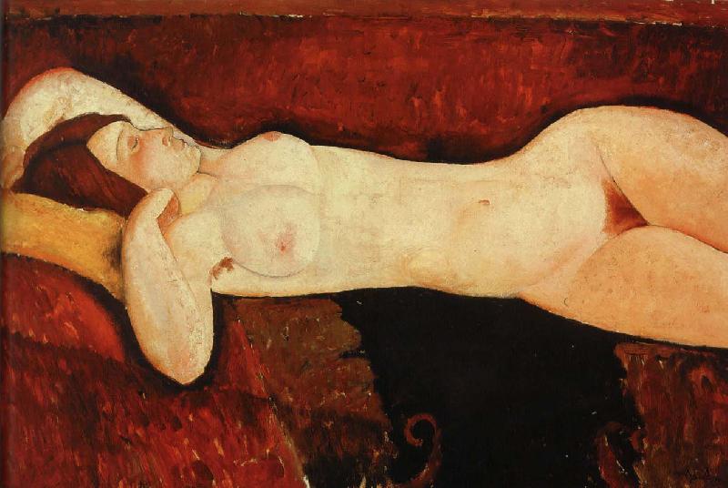 Amedeo Modigliani liggande aktsudie oil painting image